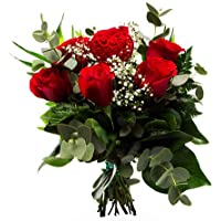 Los mejores  - Ramo 6 rosas rojas - Ramo San Valentín enamorados - Flores naturales a domicilio Entrega 24h con tarjeta dedicatoria…